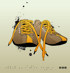 vector sneakers, gym-shoes