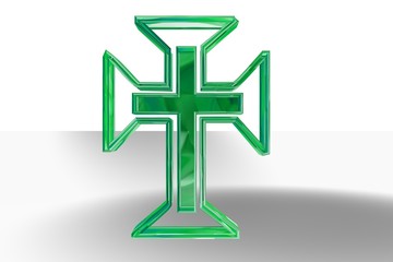 Grünes christliches Symbol