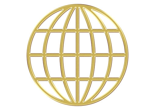 globe en or logo