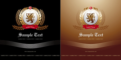 Cover with logo-coat in two variants 