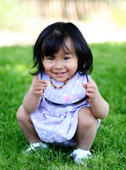 Little girl in a park