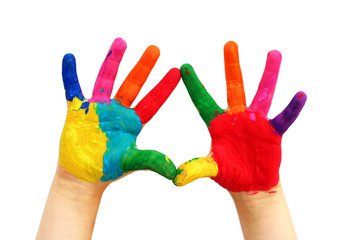 Painted child hands - 7928992