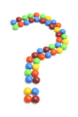 Chocolate Lollies Arranged in Question Mark