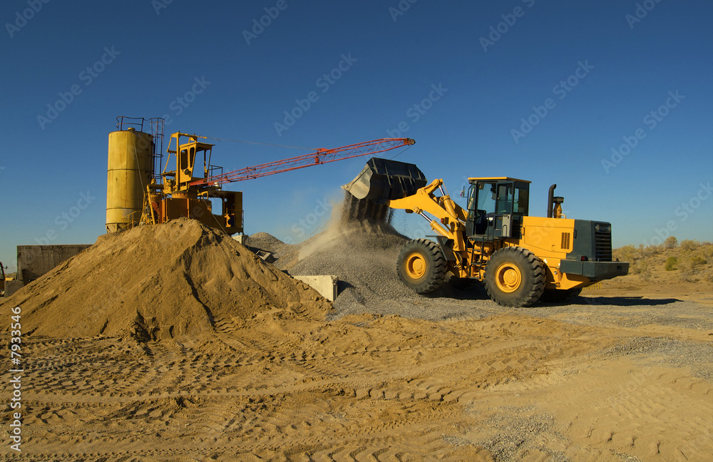 Wall mural bulldozer