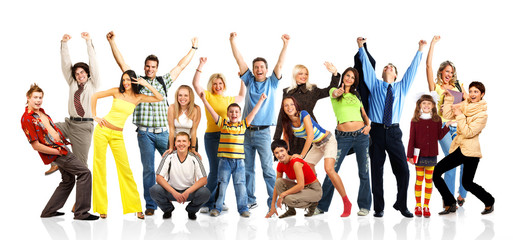 Happy funny people