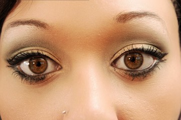 Obraz premium The beautiful eyes of a woman.