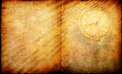Clock with old textured map
