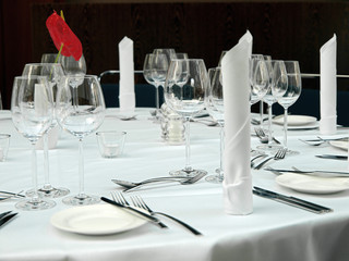 festtafel,gedeckter tisch, bankett tisch