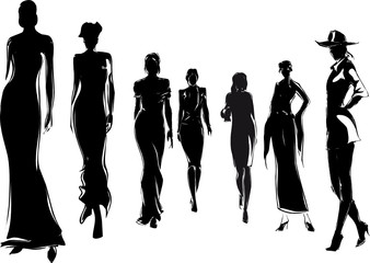 silhouettes de femmes