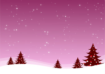 Abstract christmas landscape