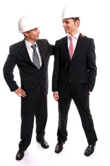 Two young Engineers completing a deal