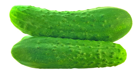 cucumbers on a white background