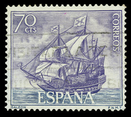 Spanish Galleon Postage Stamp