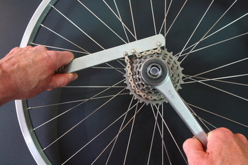 Fahrrad,Zahnkranz reparieren