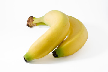 bananas on white background