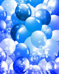 Balloons filling the background