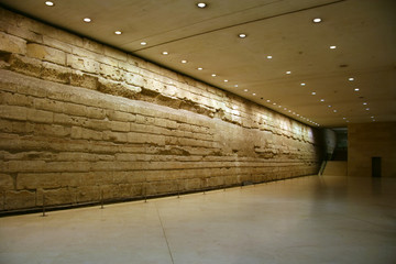 Ancient wall in hall