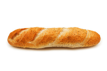 Bread loaf isolated on the white background