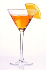 Papier Peint photo Cocktail Orange cocktail on white background