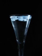 ice cube in glass