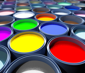 Fototapeta premium color paint tank, abstract background