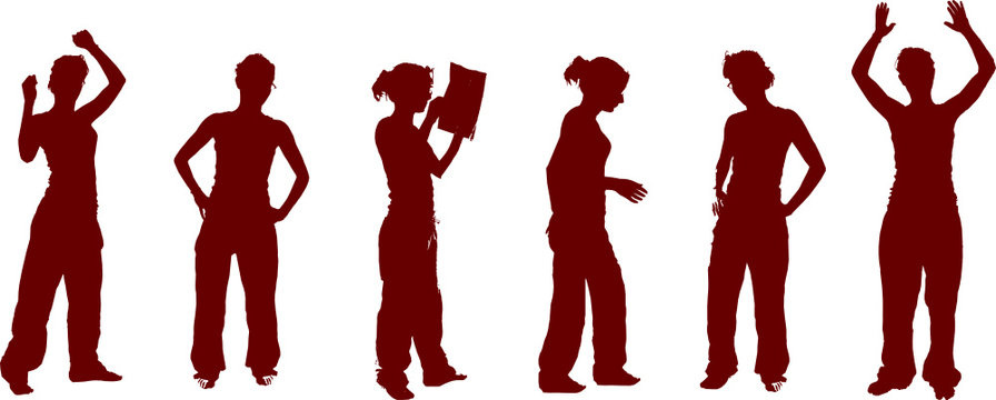 jeune fille silhouette