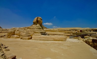 sphinx and pyramids at gyza - Egypt