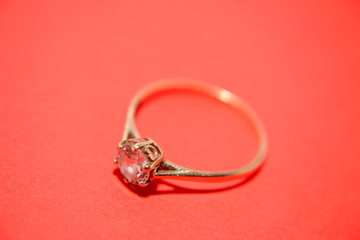 Ring on red