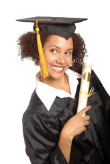 Graduate with her diploma