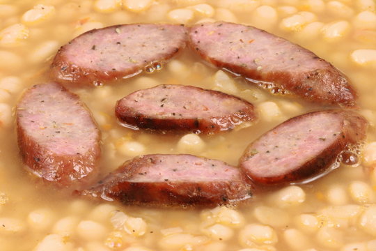 Italian White Beans With Italian Hot Sausage 