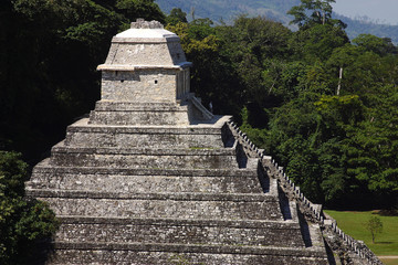 Detail of Palenque. Maya Ruins in Chiapas. Mexico