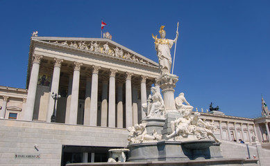 Austrian Parliament Building in Vienna
