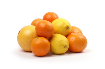 Citruses isolated on white