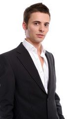 Young casual man posing