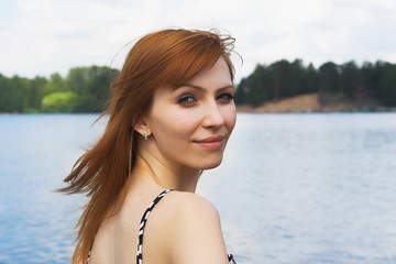 Beautiful woman on the beach