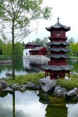 Fototapeta premium Pagode am Wasser