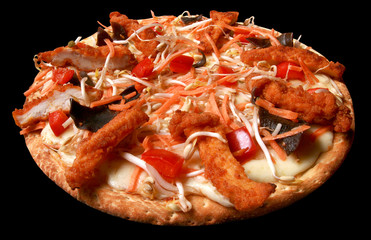 Pizza, spinat, lachs, chiken, hänchen, diet