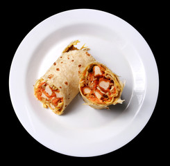 Wrap,l auch, pilzen ,champignons, chiken