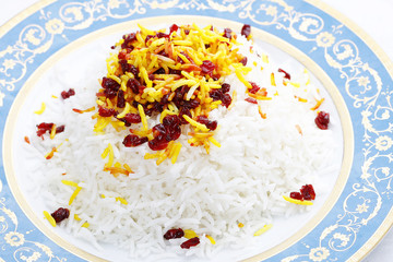 reis, basmati, safran