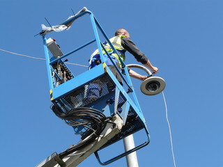 Man on working platform