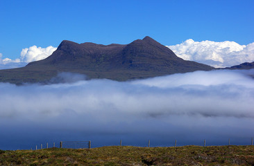 SEA MIST AND CLOUD OVER LITTLE LOCH BROOM.
