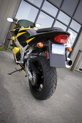 Fototapeta na wymiar Yellow Motorcycle