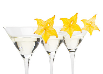Martini glass and carambola