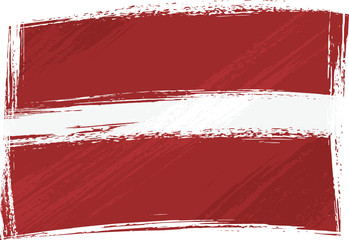 Grunge Latvia flag