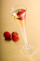 champagne and strawberries