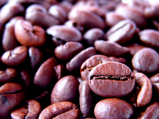 Coffee beans macro