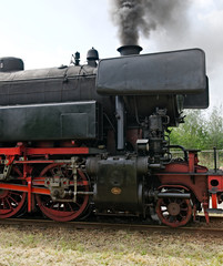 Fototapeta na wymiar Nostalgic steam locomotive