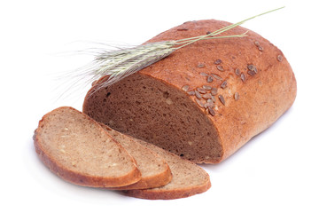 Bread with wheat ears.