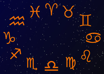 zodiac, astrology stars - obrazy, fototapety, plakaty