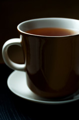 Cup of Tea with low key lighting